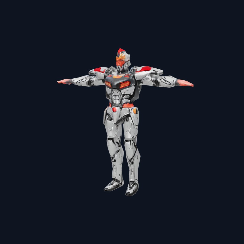 Futuristic Mech Warrior model pack